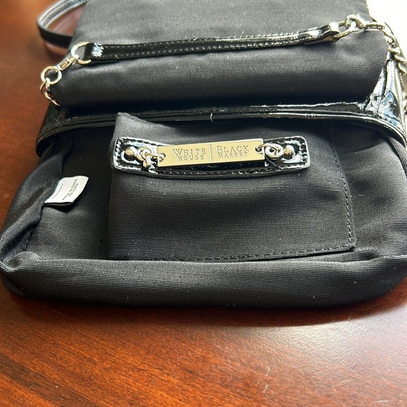White House Black Market evening bag red and black long shoulder chain NWT - Picture 5 of 13